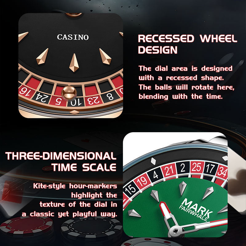 Mark Fairwhale Roulette Watch — Rotating Casino Dial